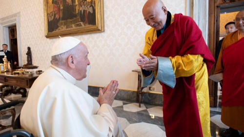 教宗接見蒙古佛教代表團：通過對話將人類引向和平