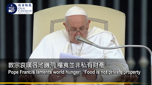 教宗哀嘆各地饑荒 糧食並非私有財產