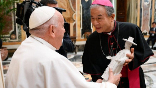 教宗接見韓國朝聖者：願朝鮮半島和平，未來不靠武器創造