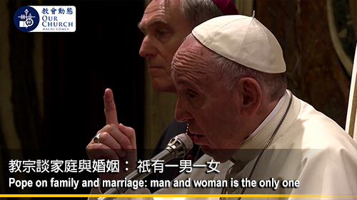 教宗談家庭與婚姻： 祇有一男一女